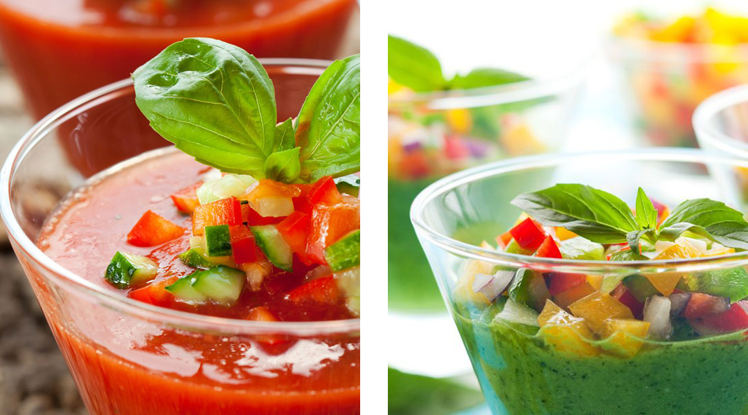 Classic Andalusian Gazpacho and Persian Melon Gazpacho - arianascuisineofmarin.com