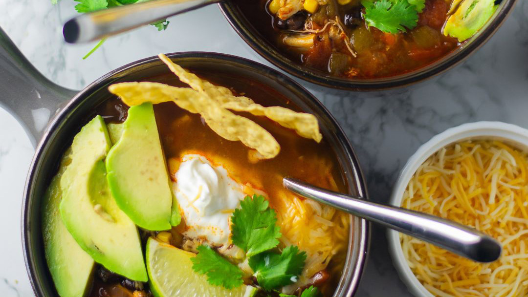 Mexican Chicken Tortilla Soup arianascuisineofmarin.com - canva.com