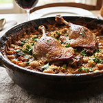 duck leg confit cassoulet image: nano banana